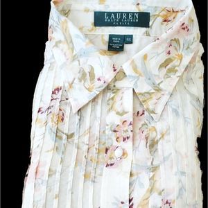 Vintage Off white floral button down by Lauren